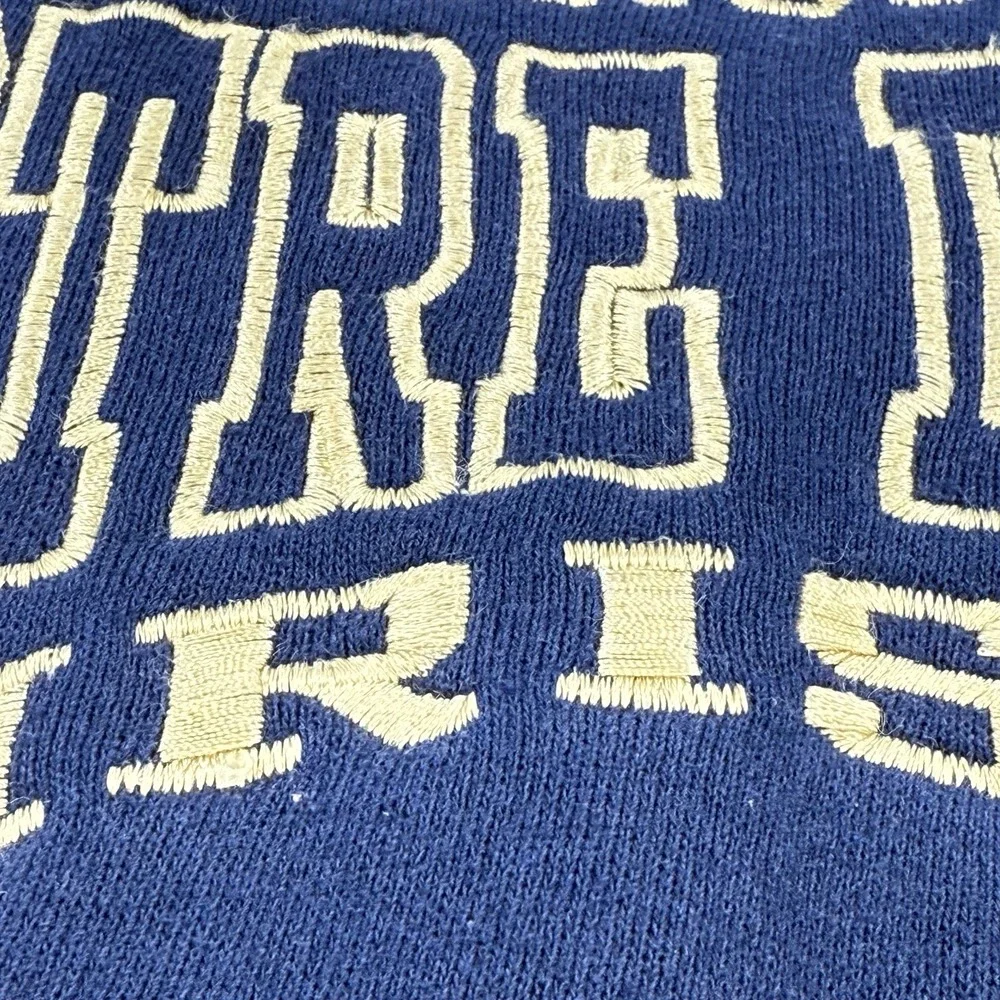 Vintage Crable Sportswear‎ NOTRE DAME Embroidered Navy SweatShirt Unisex Size M